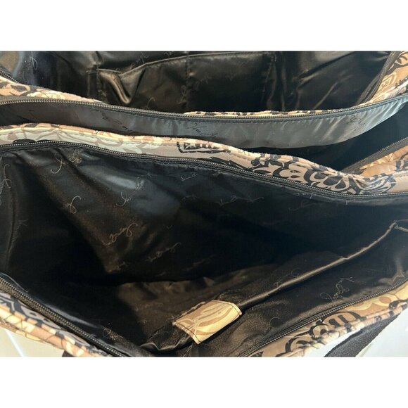 Vera Bradley Key West QVC Exclusive Large Weekender Travel Bag Rare Beige Black - Picture 9 of 11